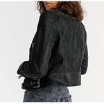 We The Free FREE PEOPLE Fenix Black Moto Jacket Small Photo 1