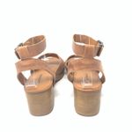 Lucky Brand Famla Size 8 Brown Leather Slingback Platform Sandal Chunky Photo 6