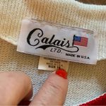 Buttons Calais Made In USA Vintage Retro 1960’s Colorblock Red White  Sweater 16 Photo 8