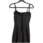 Stop Staring Black Sleeveless Bodycon Midi Dress Spaghetti Straps Size Small Photo 5