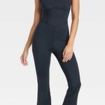 JoyLab  Women's Flare Long Bodysuit Black Size Small Athleisure Loungewear Yoga Photo 0