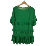 Lovers + Friends Lovers + Friends Womens Mona Mini Dress Size XS Green Ruffle Tiered Party Flowy Photo 1