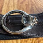Wide Brown Leather Belt Silver Hook Topaz Smokey Quartz Boho Statement Belt 39" Photo 9