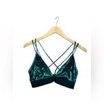 PINK - Victoria's Secret Victoria's Secret PINK Velvet Triangle Bralette in green. Photo 8