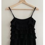 Sandro Ruffled Ellora Black Knit Mini Dress Size 38 US 6 Photo 5