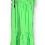 Christopher John Roger’s X Target Dress Bright Green High Low Tie Bow Sleeve XS Green Photo 9