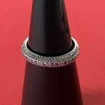 Bomb Party RBP7028 “Leave You with a Smile” Topaz/CZ on Rhodium Size 9 Ring NWT Photo 0