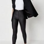 Missguided Vice Black Coated High Rise Skinny Jeans Photo 3