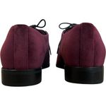 L'Agence L’AGENCE Velvet Pointed Toe Oxfords in Burgundy Size 6 Photo 5