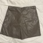 Blue Blush Lace Up Grey Leather Skort Photo 1