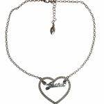 Guess  Rhinestone Open Heart Necklace Photo 7