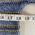 Lucky Brand Sweater Womens XS Blue Knit Aztec Zip Back Fringe Cuffs Zip Detail Photo 8