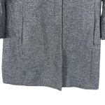 H&M Coat Womens 8 Gray Flare Sleeve Lined Collarless Minimalist Modern Old Money Photo 4