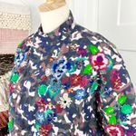 Anthropologie  Floral Embroidered Camo Jacket Size M NWT Photo 5