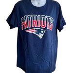 NFL New England Patriots Blue Team Football Crew Short Sleeve Tee M NEW no Tags Photo 0