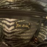 Kate Landry  Black Leather Purse Tortoise Shell Chain Strap Photo 3