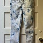 Veronica Beard NWT Debbie high rise secret skinny jeans blue white tie dye acid Photo 0
