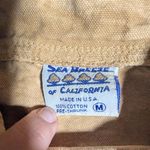 Vtg 1980s Sea Breeze of California Beige Acid Wash Cotton Button Utility Shirt M Tan Size M Photo 2