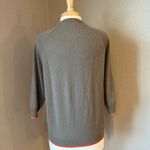 Brunello Cucinelli  Cashmere Sweater Light Brown with Orange Trim Small Photo 1