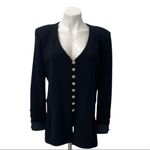 St. John EVENING Santana Knit Triple Style Rhinestone Button Cardigan Size 12 Photo 4