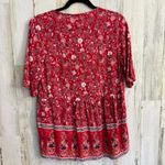 Knox Rose * Floral Print Top Size L Flowy Summer Boho Chic Lightweight Feminine Photo 2