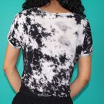 PacSun black and white tie dye crop top Photo 1