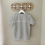 Madewell  Striped Lace-Up Top Black/White Sz Small Photo 5