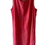 Habitat Clothes To Live In Medium Red Sleeveless Crinkle Knit A-line Dress M Photo 0