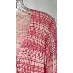 Ann Taylor LOFT Pink White Crosshatch Pattern Cardigan Size M Photo 1