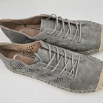 Journee Collection Women's Razili Espadrille Sneaker Gray Size 10 Faux Leather Photo 1