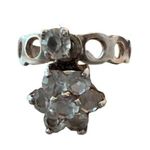 Unusual Rare Antique Marked Dangle Ring size 7 Silver Photo 0
