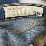 Rag and Bone  Dre Capri‎ Relaxed Raw Hem Knee Tear Jean in Dia Wash size 25 Photo 7