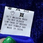 Sparkling Royal Blue Sequin V Neck Spaghetti Strap Bodysuit Women's Photo 11