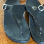 FitFlop  LuLu Black Women's Flip Flop Sandals with Adjustable Leather Strap Sz 9 Photo 6