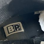 BP  Side Zip Round Toe Ankle Leather Black Boots Mid 2'' Heel Size 10M Photo 5