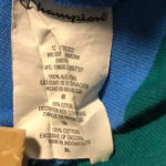 Champion - Blue and Green Striped Long Sleeve Boxy Shirt Photo 8