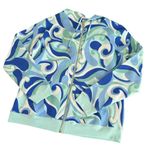 Hill House The Allie Zip Up Ocean Kaleidoscope Sweatshirt NWT Women’s Size Small Blue Photo 1
