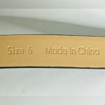 Brown Leather Belt with Gold Hammered Metal Bar 34” Photo 9