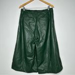 Anthropologie  NWT Green Faux Leather Cullotes Size 10 Photo 8