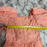Vintage 1980s puff sleeve prom dress gown handmade Cottagecore fairy pink small Photo 5