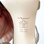Nina  Gilt Metallic Strappy High Heel Sandal Size 7.5 Women’s Wedding Party Dance Photo 3