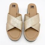 SM New York Womens 9 Lyric Platform Sandal Rose Gold Metallic Criss Photo 1