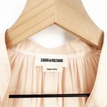 Zadig & Voltaire Tink Relaxed Long Sleeve Satin Blouse Blush Pink Women's XS Photo 6
