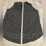 Free People  Womens Sleeveless Tie Neck Bow Tank Blouse Black Floral Size Medium Photo 7