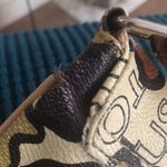 Tous  Crossbody Handbag Multi~Color Front Zipper Pocket Logo Charm Tan Green Rust Photo 12