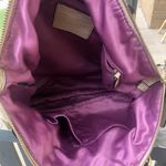 Coach Signature Canvas Shoulder Hand Bag Purse Madison Op Art Lindsey #18649 Y2K Brown Tan Leather Photo 3