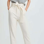 Veronica Beard Setti Ecru Paperbag Belted High Rise Trouser Pants Size 6 NWD Photo 0