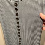 Cute steel blue ribbed button front tank dress midi bodycon Size M Photo 5