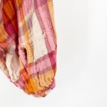 Free People NWT  Sienna Plaid Ruffle Square Neck Blouse S Photo 5