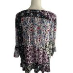 Neiman Marcus  Floral 3/4 Blouse Top Size Large Photo 6